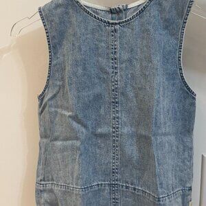 Kids Denim Sleeveless Top | Blue Jean Tank